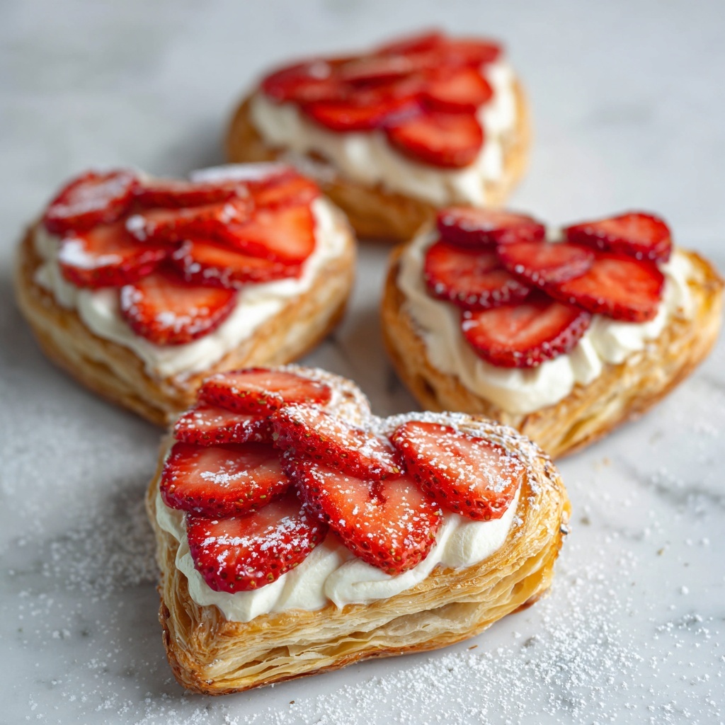 Strawberry Cream Cheese Heart Danishes Recipe - Recipe Image